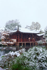 苏州园林雪景