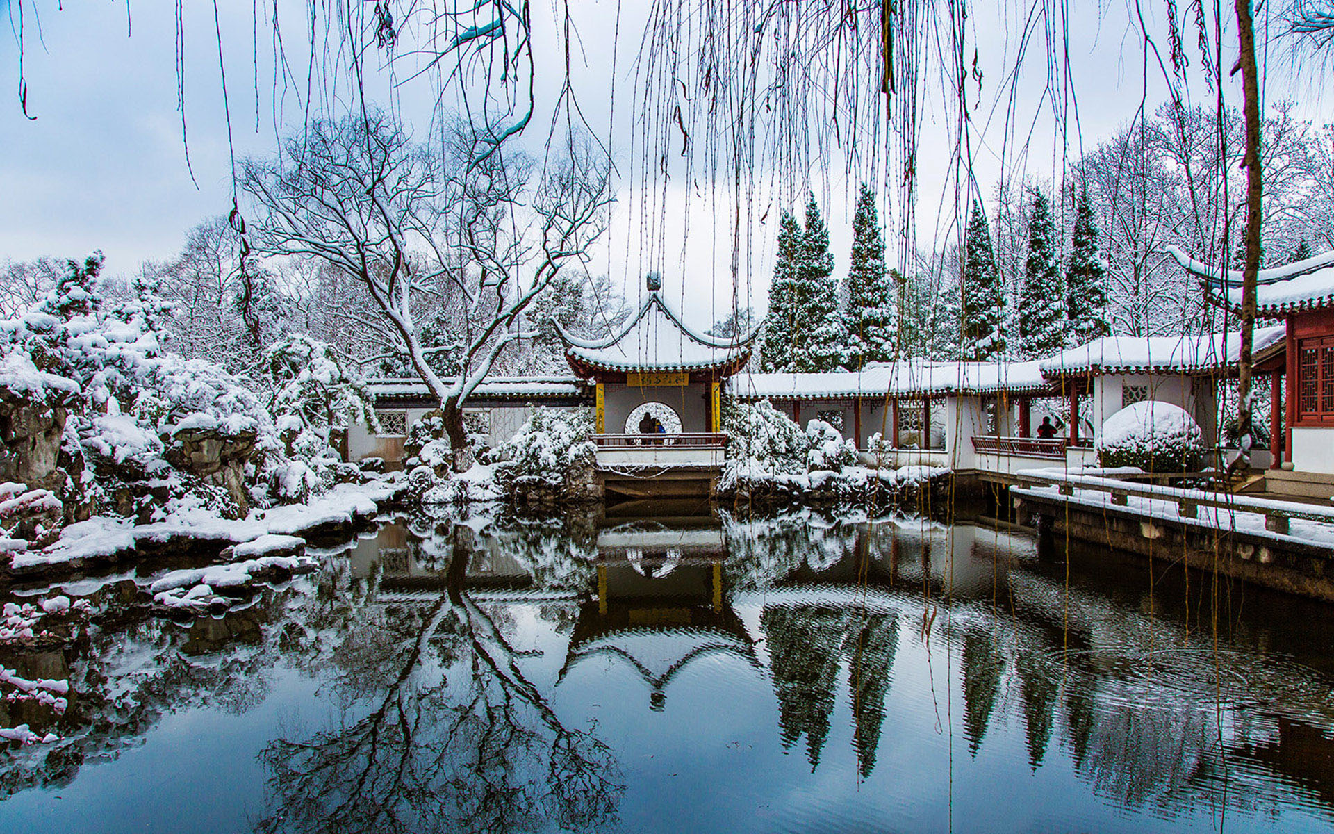 南京园林雪景