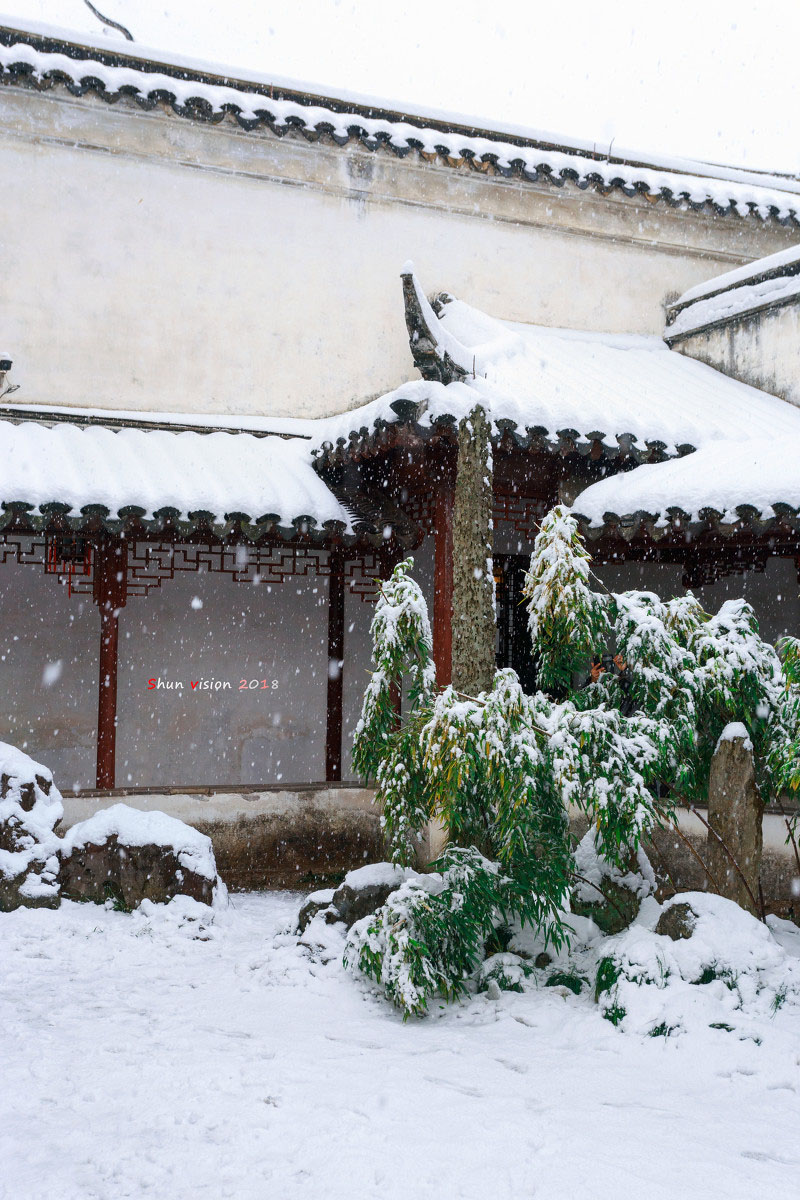 苏州园林雪景