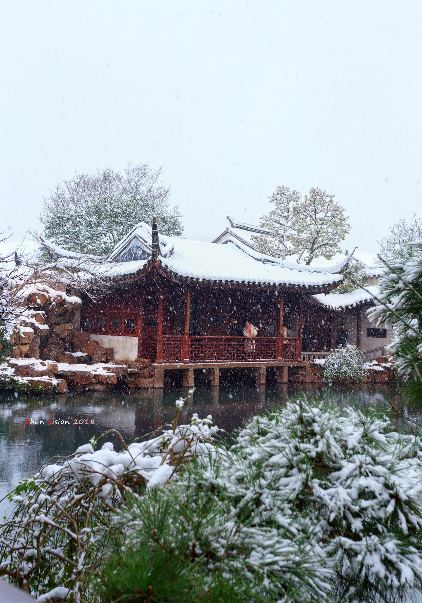 苏州园林雪景