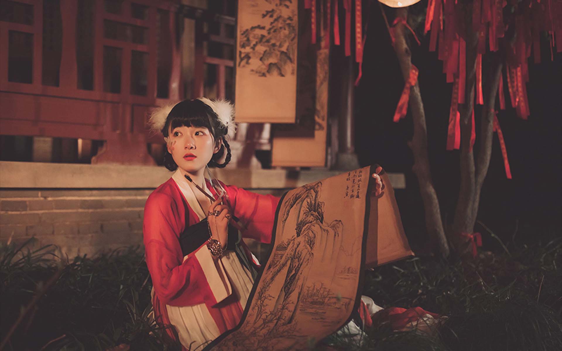 汉服清纯美女