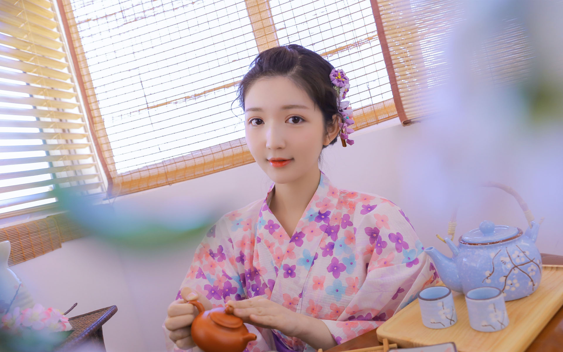 甜美和服美女