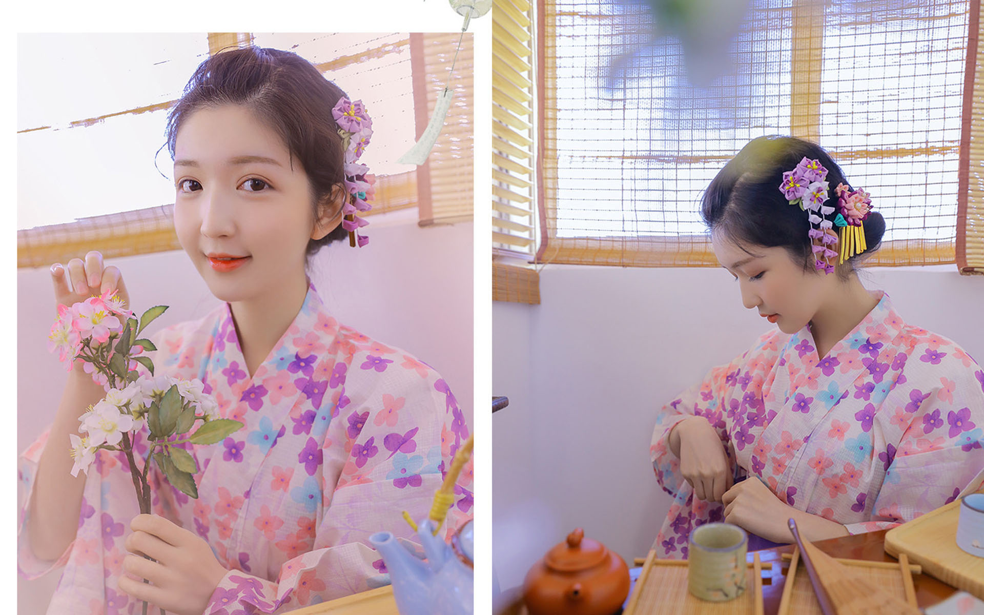 甜美和服美女