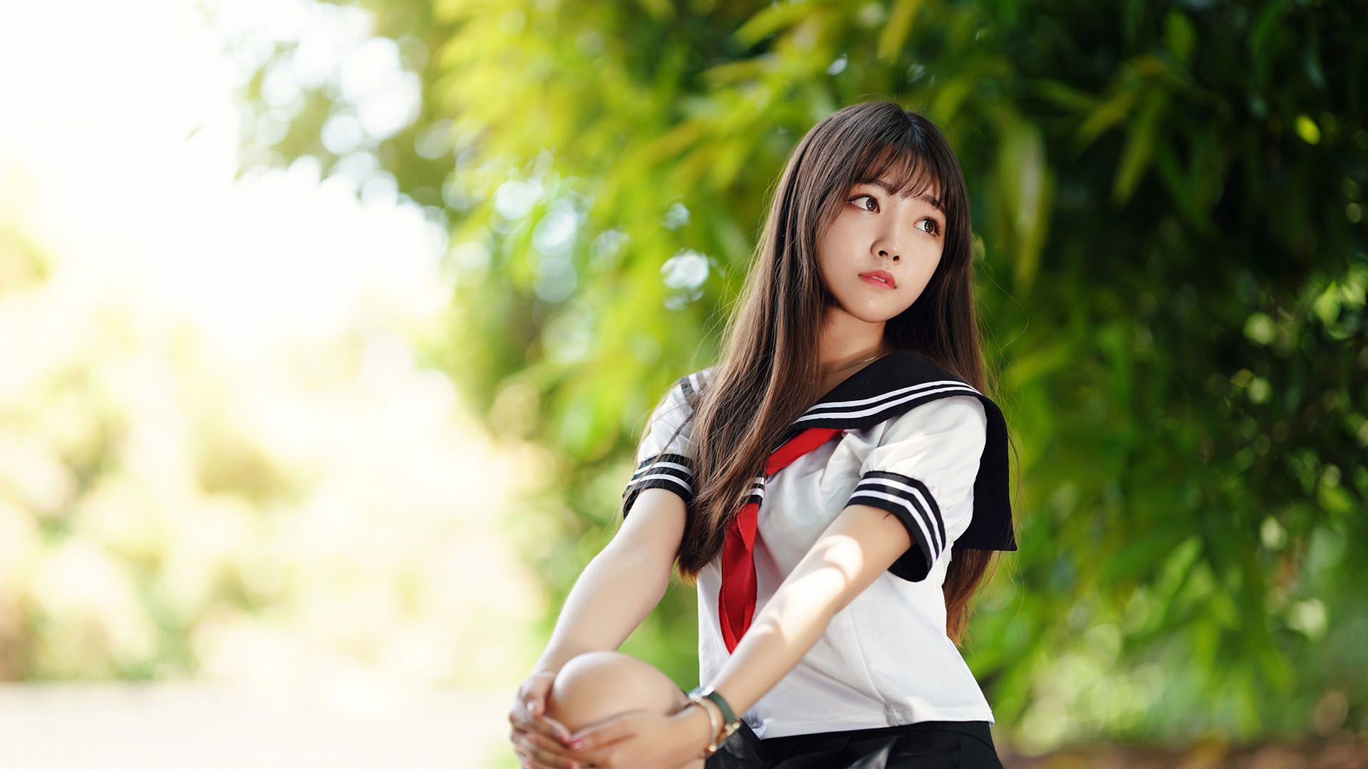 清新养眼制服少女