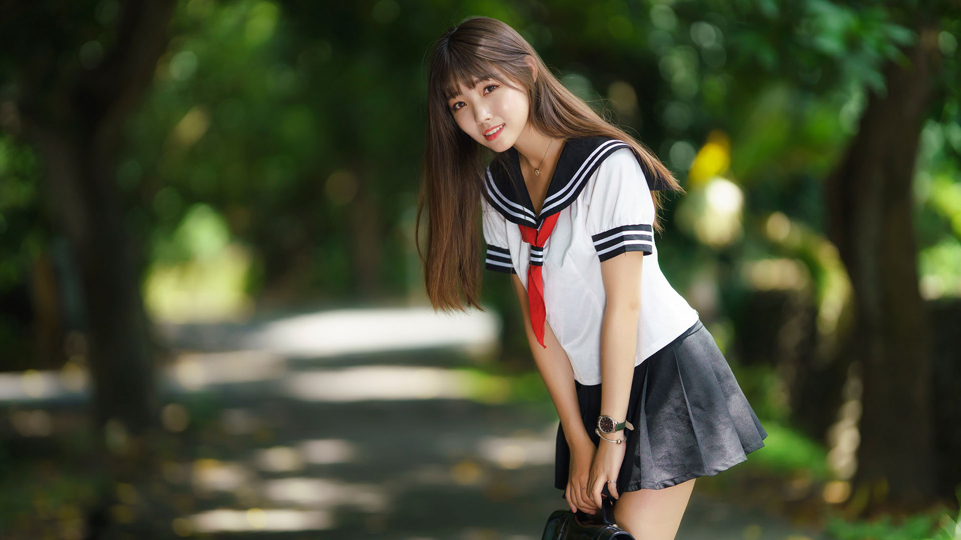 清新养眼制服少女
